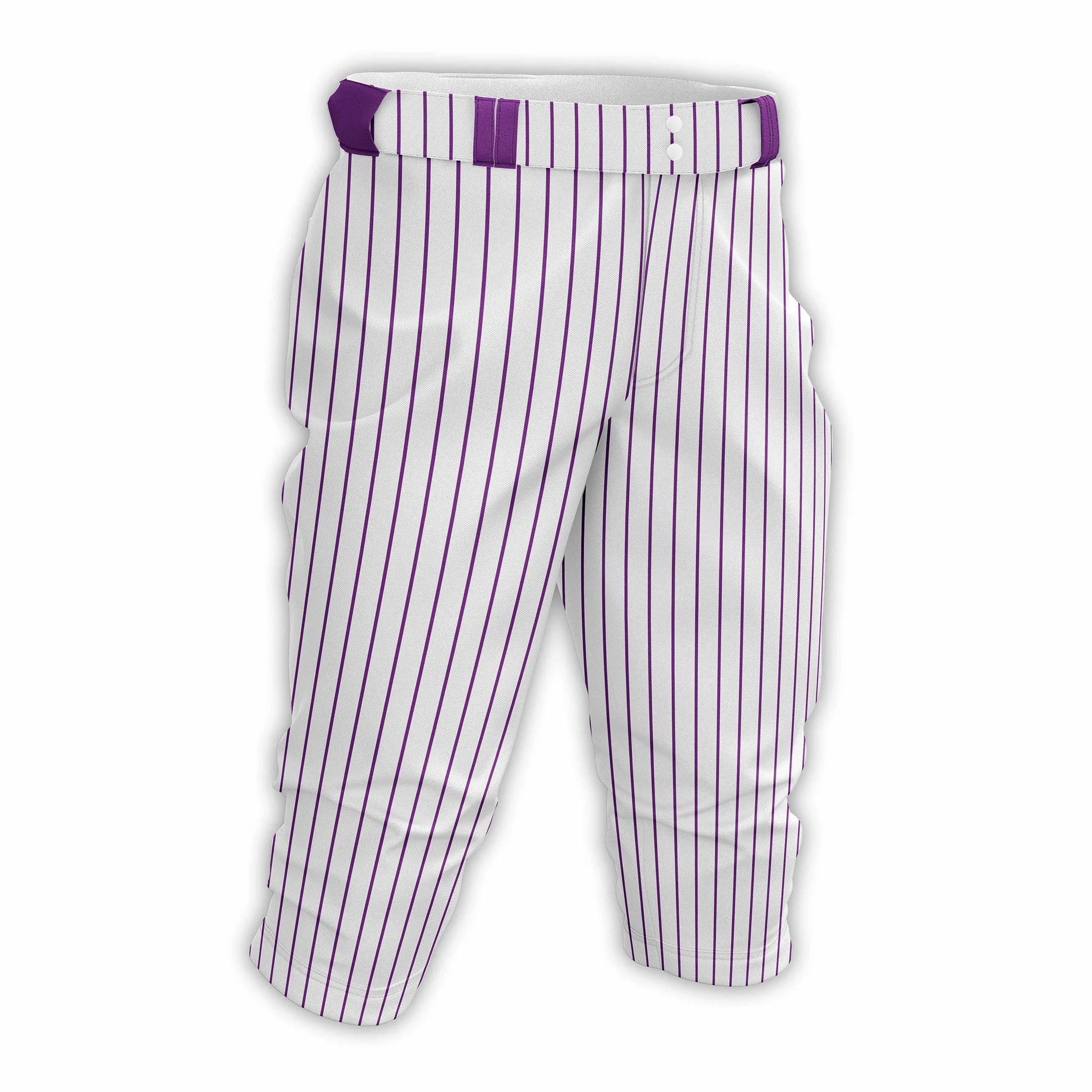 Affordable Striped Baseball Middle Pants-Elastic Waistband Comfortable Fit For Kid and Adult Sizes Shorts