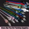 1PC Handmade Calligraphy Signature Writing Fountain Pen Painting Supplies Filling Ink Glass Dip Pen 1