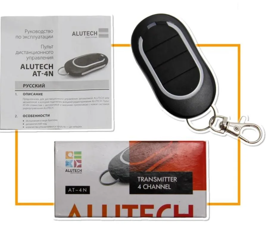 10PCS Alutech AT 4N Remote Control 433.92MHz Dynamic Code Alutech AT-4N Gate Remote Control 4 Buttons For the garage