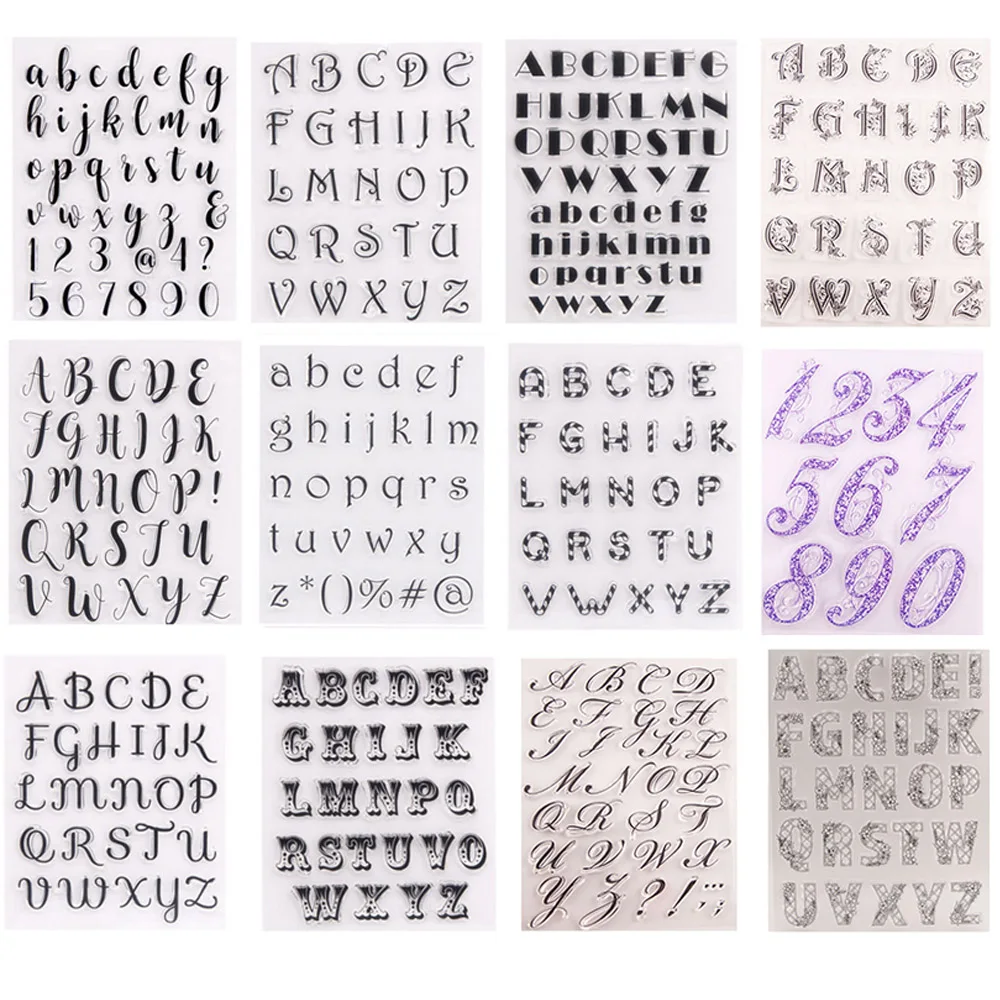 Letters and numbers Clear Stamps DIY Craft Transparent stamp Making Greeting Card Scrapbooking Photo Album Sheets Decor clear stamps clear rubber stamps