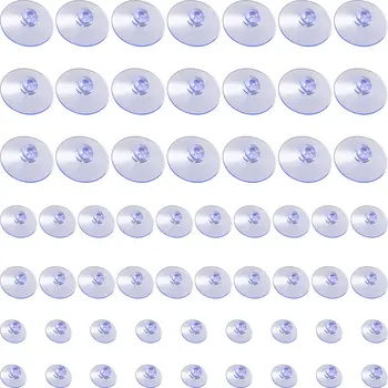 Ventouse à tête de champignon en PVC, 20/30/45mm, pour aquarium, verre Transparent, ventouses perforées claires, décoration de fenêtre, voiture de mariage 1