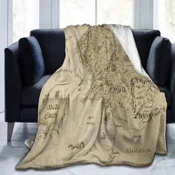 Blanket Middle Earth Map Throw Blanket 1