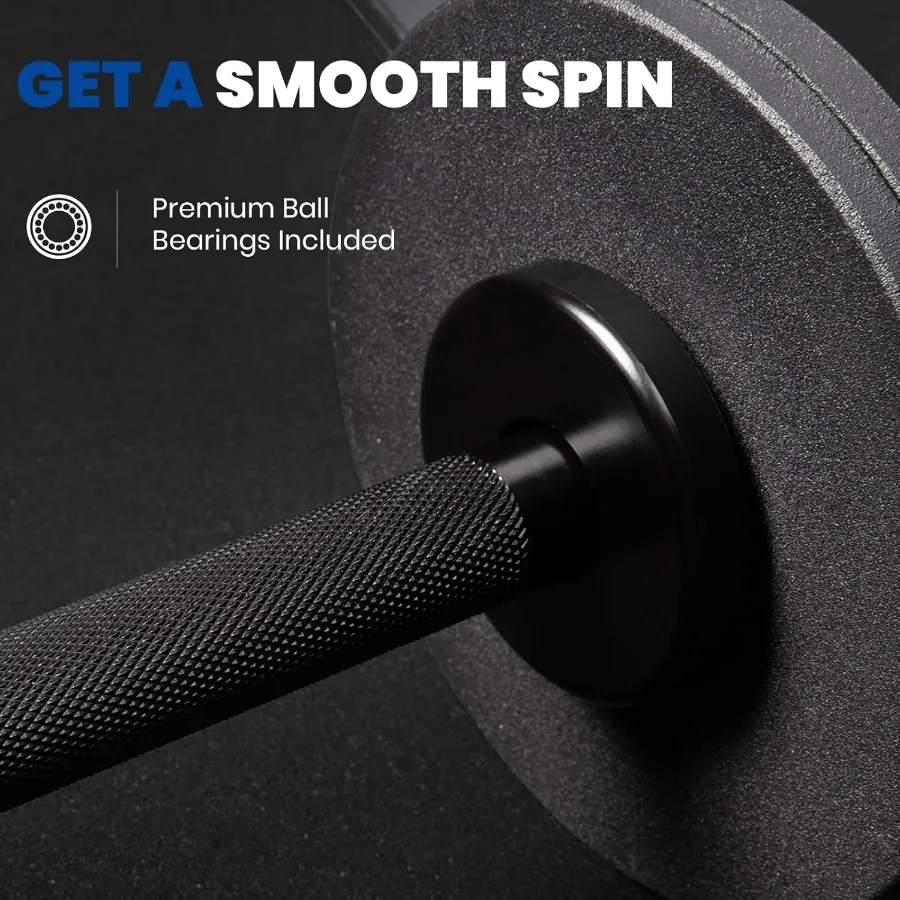 16" Loadable Dumbbells Pairs, Olympic Dumbbell Bar/Handle for Strength Training, Compatible with 2’’ Standard Plates