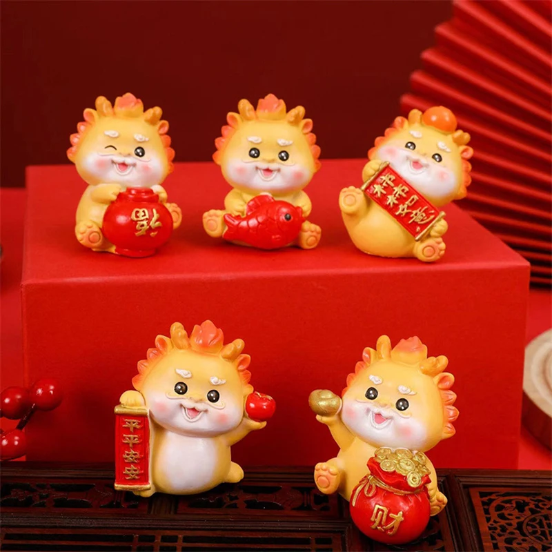 

Статуэтка китайского зодиака дракона, талисман на новый год 2024, статуэтка дракона, полимерное украшение для дома, офиса, настольное украшение