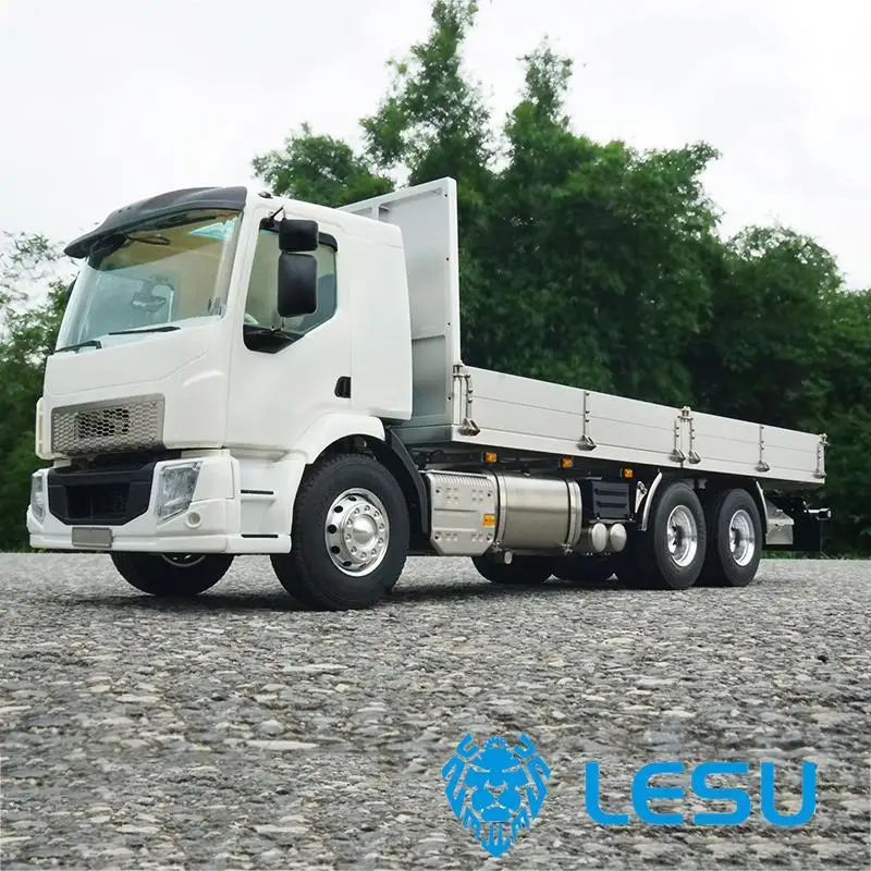 Lesu 1/14 Vm 6 X4 Rc Flatbed Truck Model Car Tamiyay Light System Outdoor Rc Heavy Machine Toys Gift Th20427
