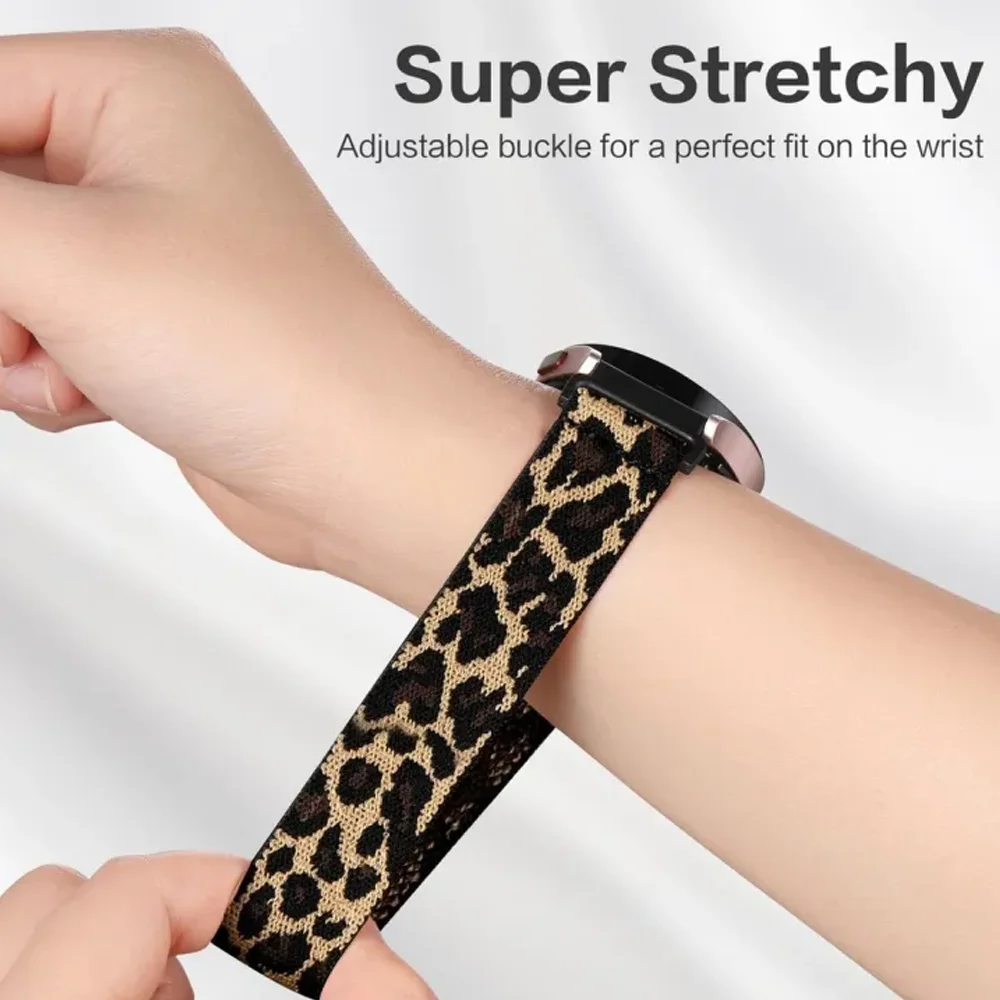 Versatile Nylon Elastic Watch Strap - 20/22mm (Black)