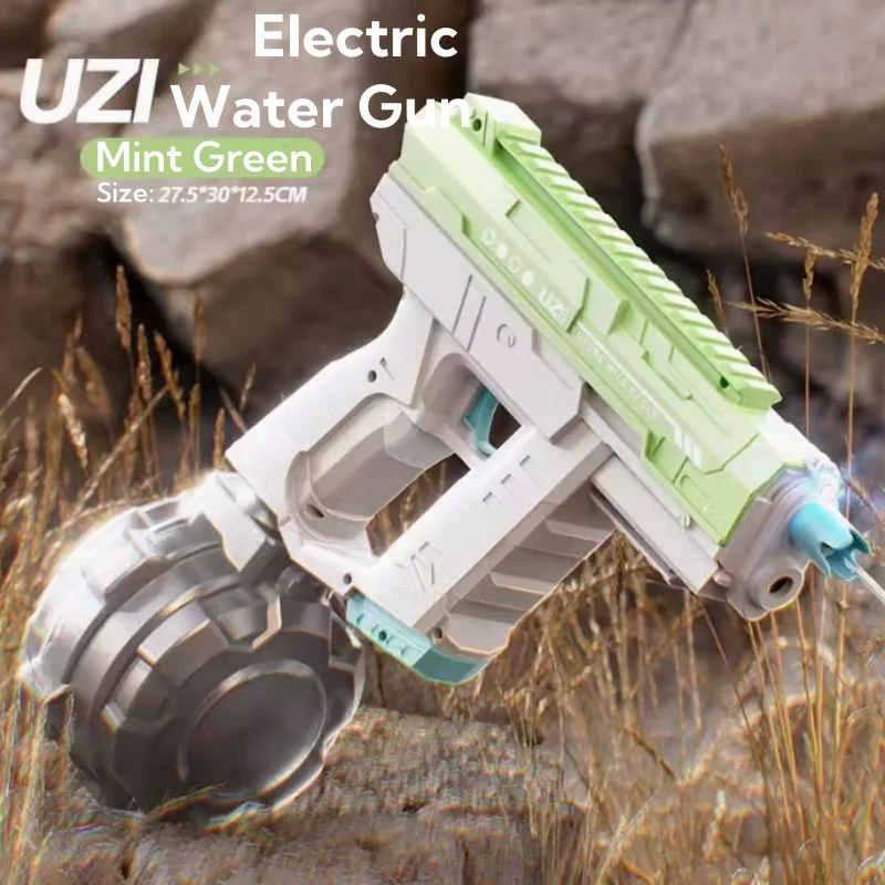 UZI Three Function Dual Mode Electric Water Gun Automatic Suction Hand Self-Integrated Electric Water Gun Summer Play Water 2
