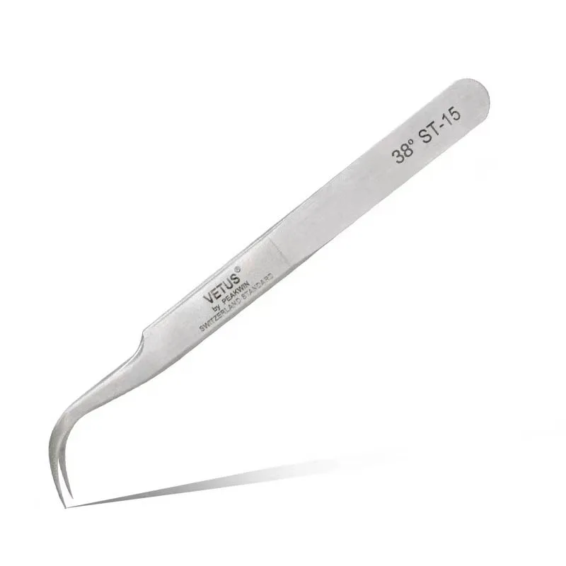 ST-15 38 degree High precision tweezers 116mm stainless steel anti-magnetic anti-acid tweezers clock