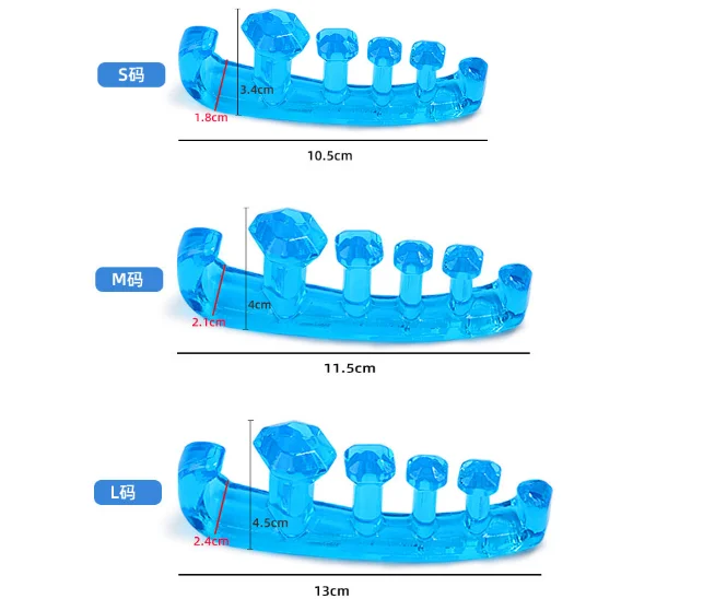 2Pcs=1Pair Fingers Gel Splitter Corrector Thumb Eversion Separator Five Toe Separation Overlapping Toe Foot Care Pain Relif