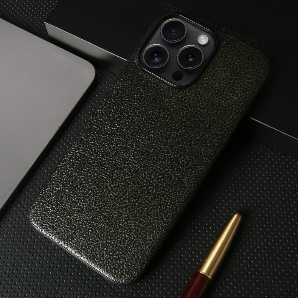 Luxury Genuine Leather Vintage Aesthetic Phone Case Cover