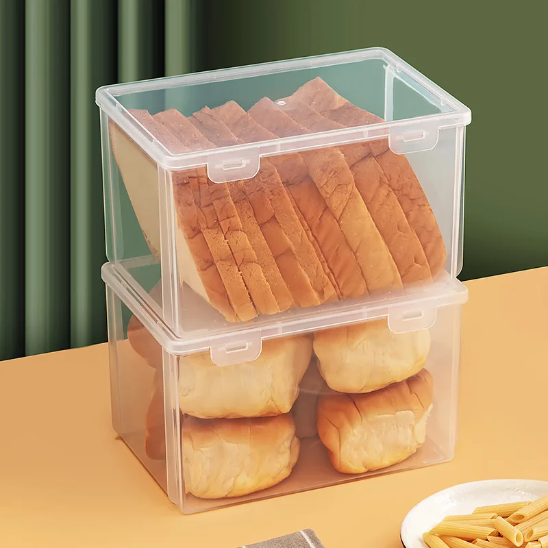 1Pcs Brood Container Opbergdoos Keuken Dispenser Brood Dozen Bakken Brood Cake Containers Luchtdichte Doos Koelkast Clear| - AliExpress