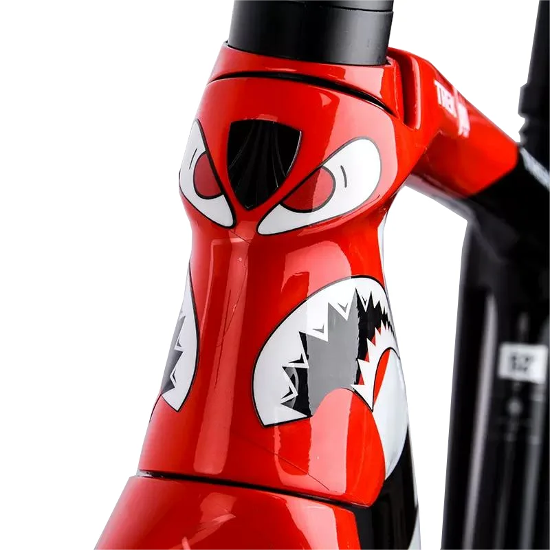 Bicycle Sticker Waterproof Head Tube Shark Sticker Frame Decorative Concealer Anti-scratch MTB Road Bike Motorcycle Stickers 1PC