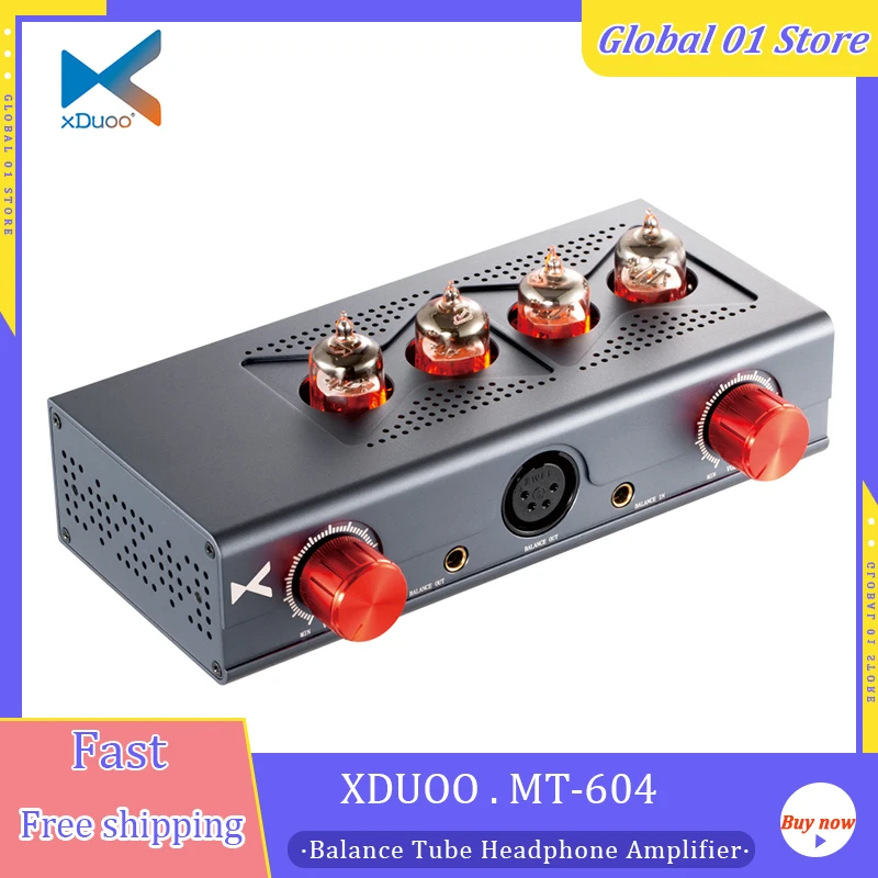 

XDUOO MT-604 Balanced Tube Headphone Amplifier 6J1 HiFi Audio Preamplifier XLR 4.4MM Earphone AMP Balanced Input Output