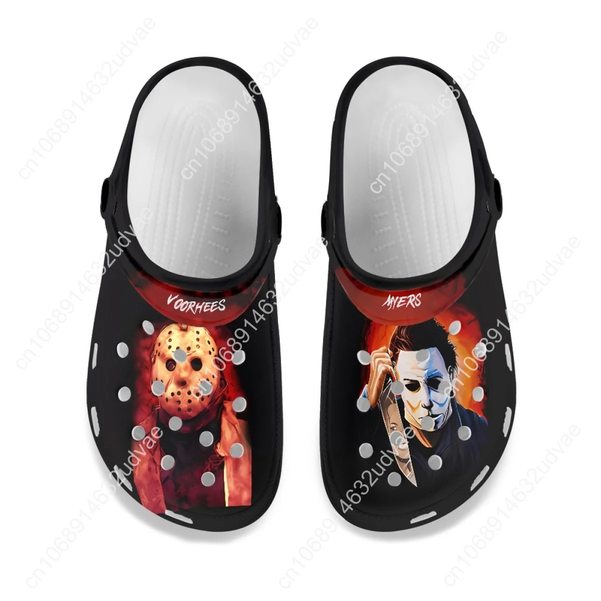 Michael Myers Print Unisex Clogs Breathable Non-Slip Sandals for Women Men Halloween Horror Movie Adults Hole Shoes