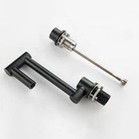 สีดํา 304 ก๊อกน้ําอ่างล้างจานสแตนเลสปกปิดพับร้อนและเย็นผสมน้ําอ่างล้างจานแตะคู่หลุมเดียวจับแตะ 6