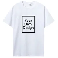 Personnalisez votre propre conception T-shirt hommes personnalisez votre impression Photo Logo T-shirt bricolage graphique T-shirt femmes t-shirts hauts vêtements en coton 4