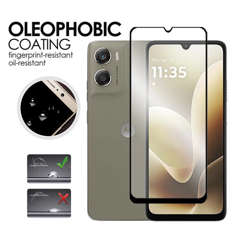 Premium 2.5D Full Cover Tempered Glass Screen Protector with Lens Film