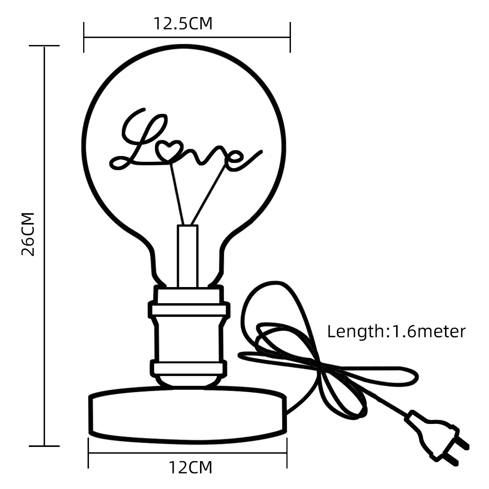 

TIANFAN Customized Edison Led Bulb G125 4W Dimmable 110V 220V E27 Vintage Decorative Light Bulbs