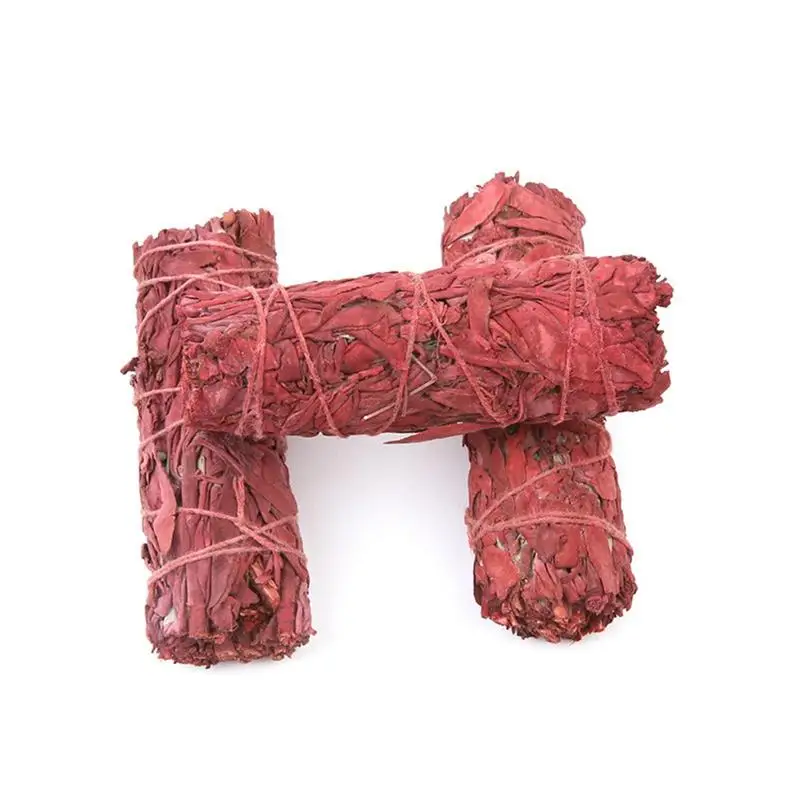 4 "Blue Sage Stick Dragons Blood Red Sage Cedar Incenso Salvia Bundle Stick Detergente Energetico