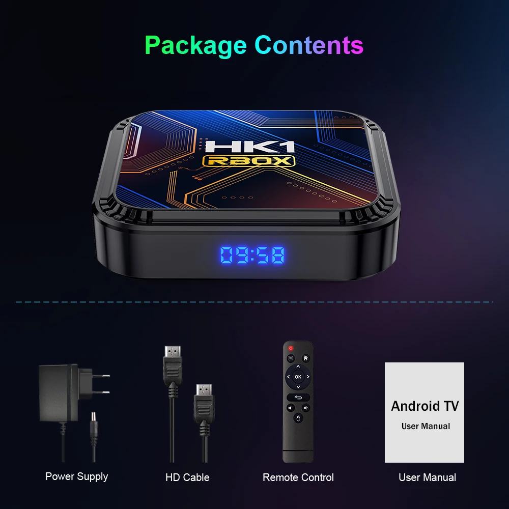 Smart TV Box HK1 RBOX K8S Rockchip RK3528 4G 32G 64G 8K 4K Android 13 Google Voice Media Player BT 5G Wifi6