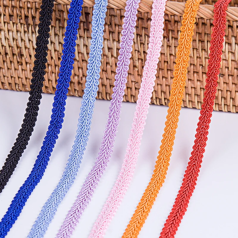 Lace Trim Ribbon 10y 12mm White Silver Centipede Braided DIY Craft Sewing Accessories Wedding Decoration Fabric Curve lace ribbon,lace sewing supplies,lace sewing accessories,lace accessories,lace garment accessories,lace decoration