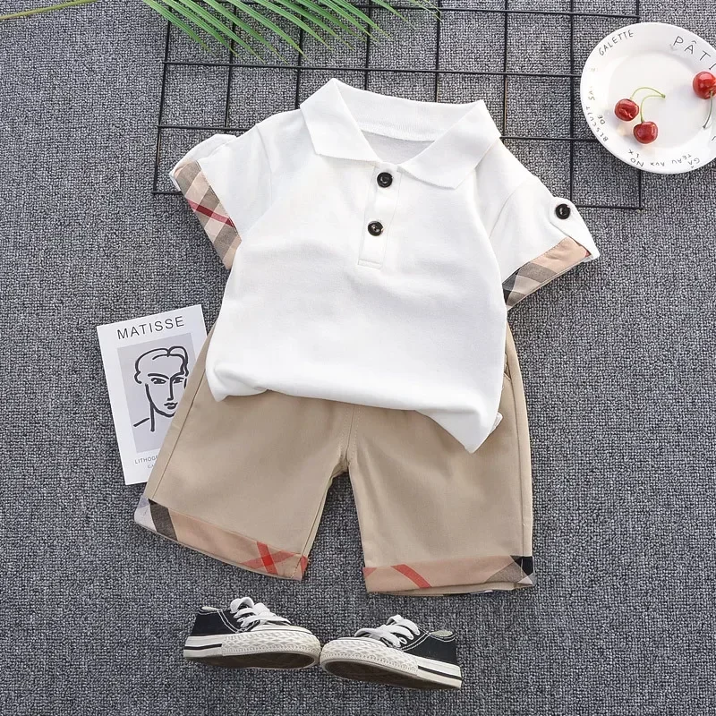 Summer New Baby Boys Clothing Sets T-shirt + Shorts Kids Girl Outfits Suits Children Wear Infant Toddler Tee Shirts + Pants 1