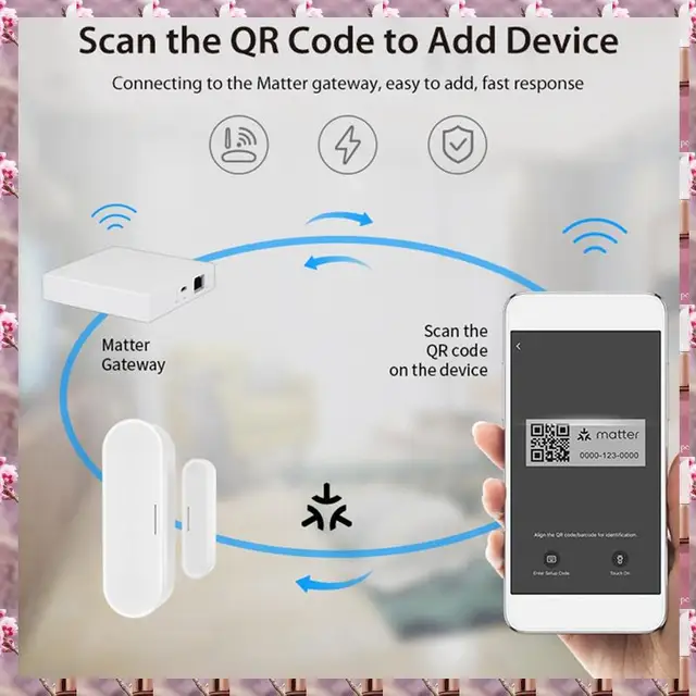 2025 Tuya Matter Thread Door Window Sensor USB Powered Smart Home Wireless Detector Work With Homekit Alexa Google Home,Tuya Mat 3
