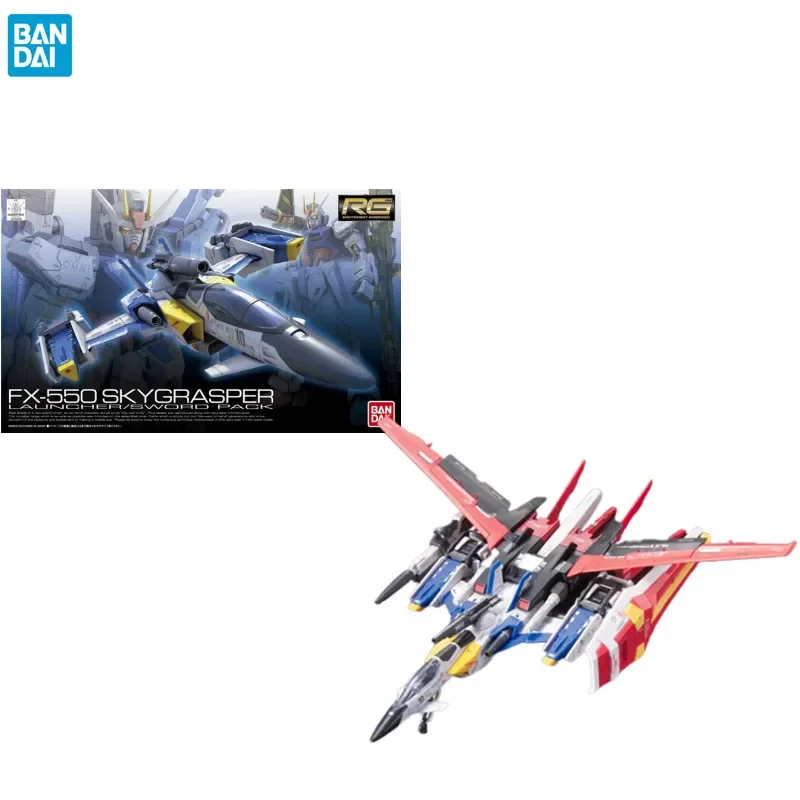 

Bandai Original Gundam Model Kit Anime Figure RG 06 1/144 FX-550 SKYGRASPER LAUNCHER/SWORD PACK Action Figure Toy Gifts for Kids