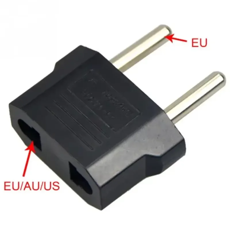 Plug Adapter EU 2 Pin to EU 2 Round Pin Plug Socket Input AC 110V-250V 10A Travel Converter 220V
