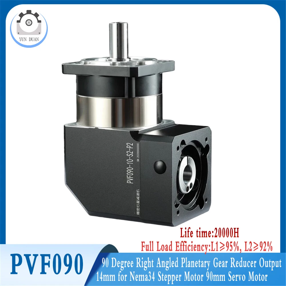 

90 Degree Gearbox Nema34 Planetary Gearbox Speed Ratio 3-100:1 DC Motor Reducer Planetary Gear for Servo Motor 10 Arcmin Gearbox
