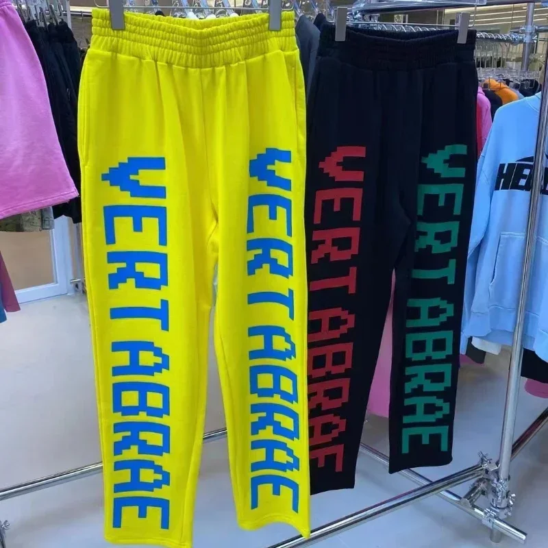 2024ss Vertabrae Sweatpants 1:1 Best Quality 3D Letters Men Pants Oversized Drawstring Jogger Pants