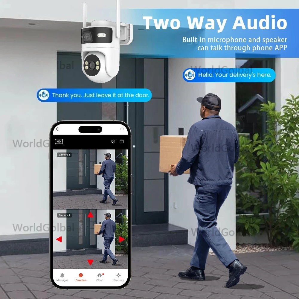 Tuya 5K 10MP WIFI Camera Outdoor PTZ Dual Lens 8MP AI Motion Automatic Tracking CCTV Security Intelligent IP67 Monitoring TUYA 4