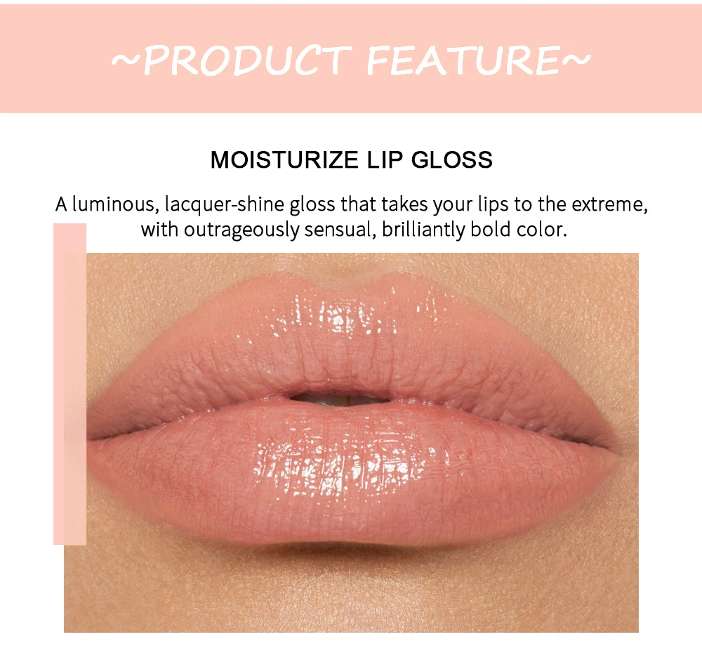 Lip Gloss Set - 6 PCS Long-Lasting Liquid Lip Stains with Mirror
