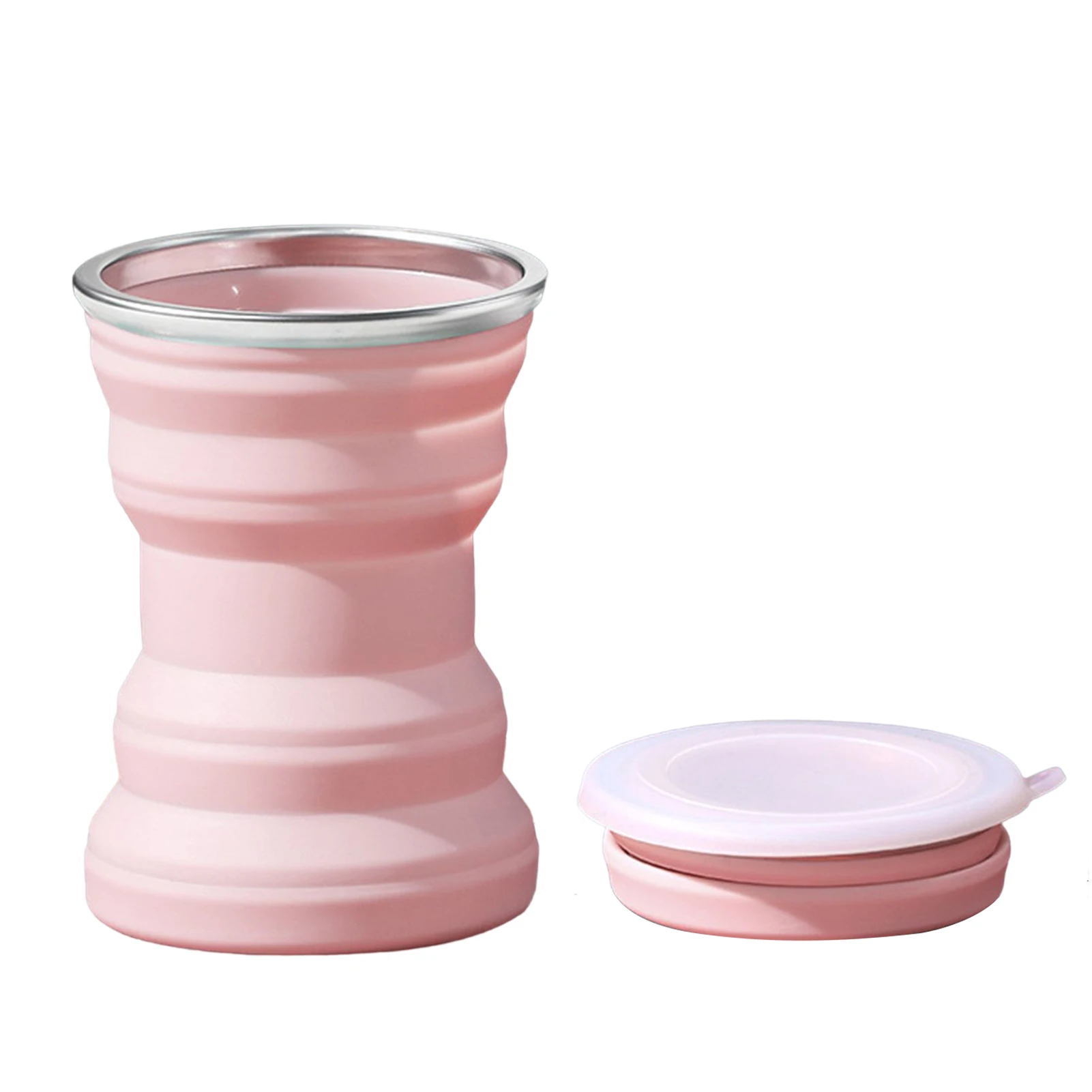 

Silicone Collapsible Travel Cup with Lid Keep Dust Out of Your Cup for Children Adults and Pets