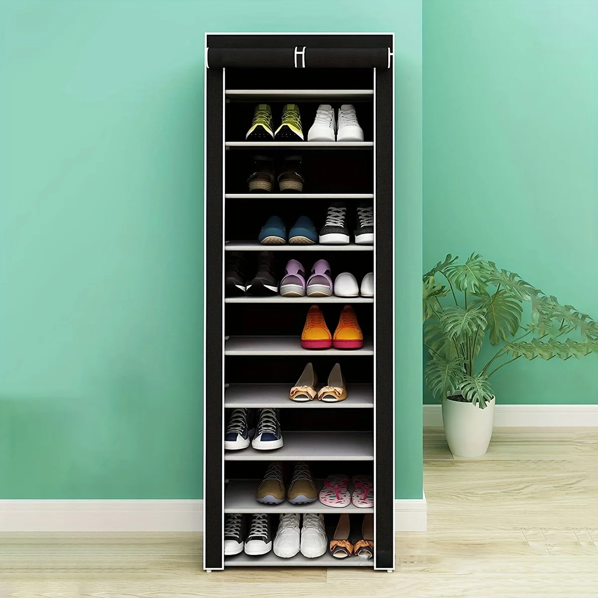 Multi layered dustproof shoe cabinet space shoe rack furniture and home storage rack 1pc fabric shoe cabinet shoe rack
