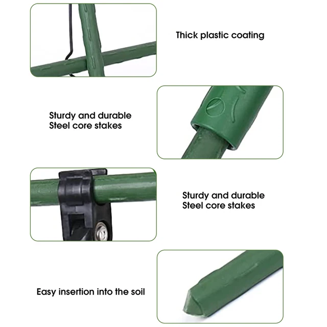 Összecsukható Uborka Rácsos Készlet Egy Keretű Fémkerti Emelt Ágyhoz 48X48 Hüvelykes Levehető Hegymászó - Image 6