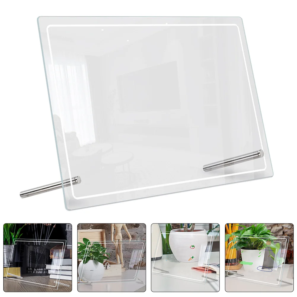 Transparent Writing Board Magnetic Whiteboard for Fridge Acrylic Dry Erase Menu