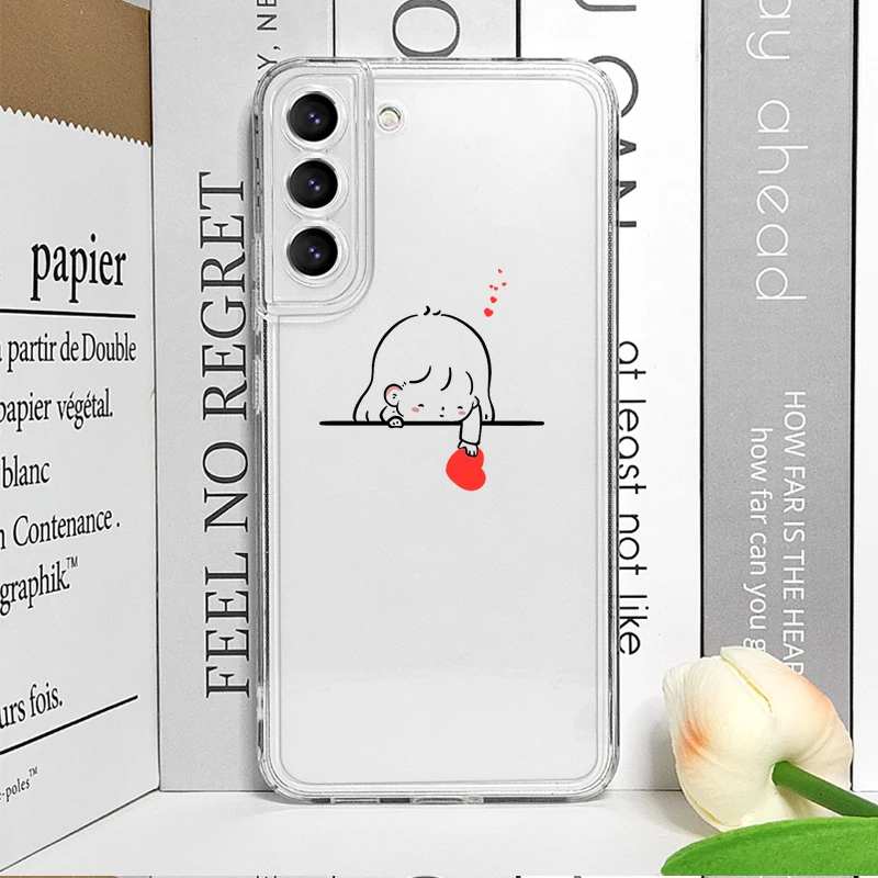 Creative Cute Matching Couple Pattern TPU Soft Phone Case