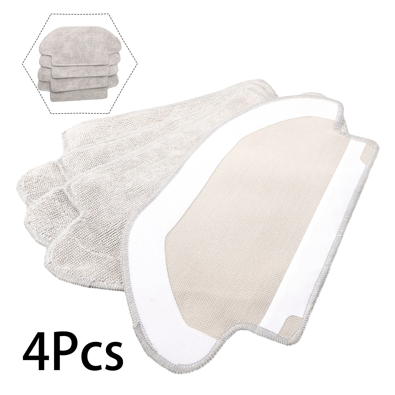 

4Pcs Mop Cloth For Xiaomi S10, S12, B106GL Robot Vacuum Cleaner Parts Washable & Reusable Household Cleaning Tools Accessories