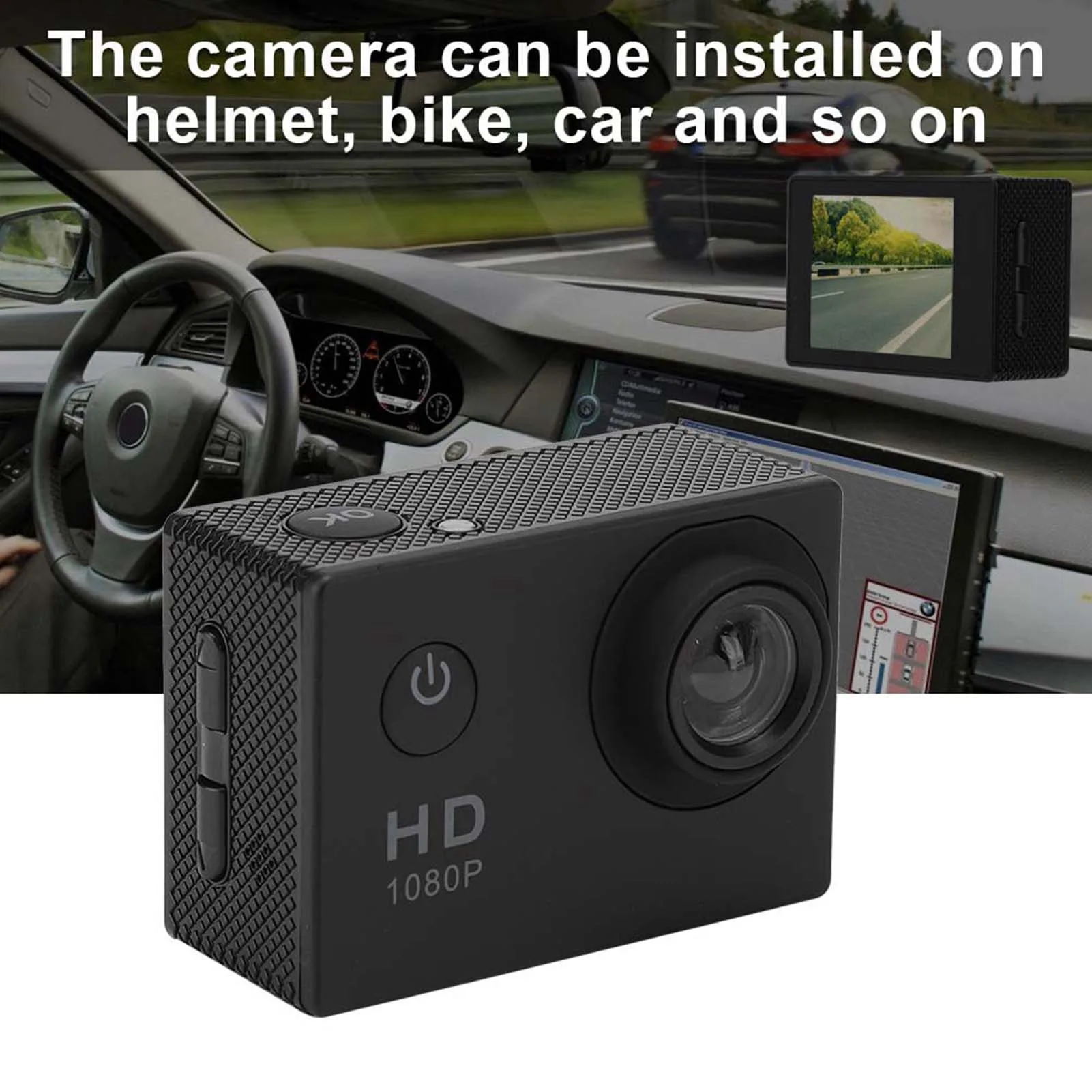 Portable Action Cameras Waterproof Camera with Remote Control 1080P Outdoor Cycling Record HD Digital Cameras Photography Camera