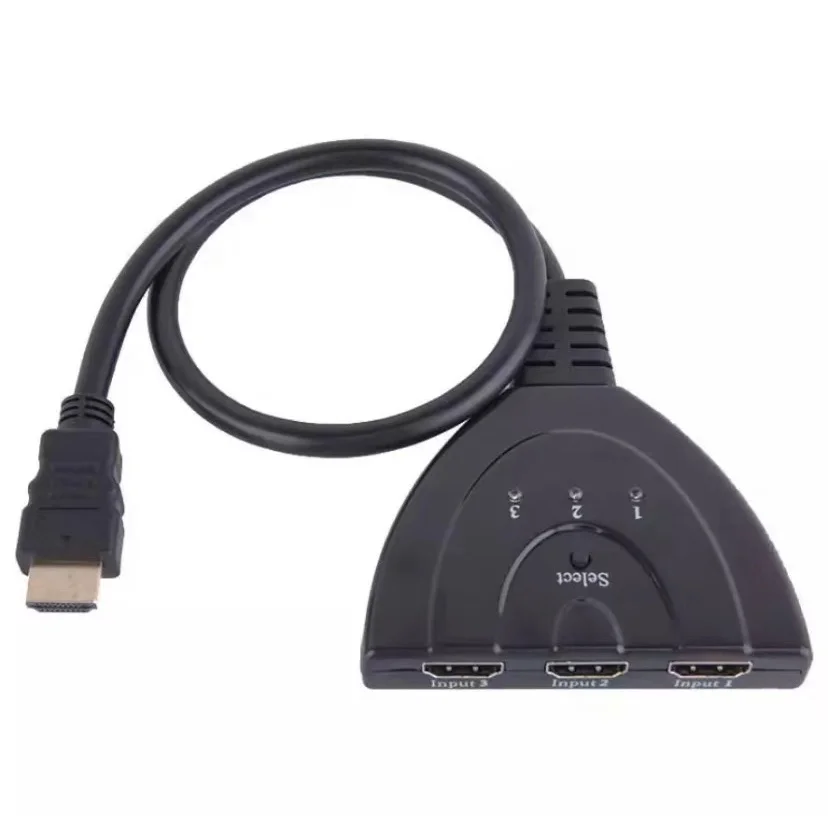 Hub Hdmi Switch 3x1 Adaptador Cabo - 3 - Entradas E 1 Saída