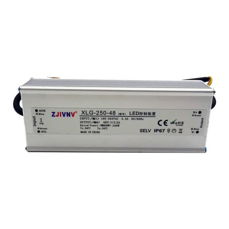 Alimentatore MeanWell XLG-200 200W - Driver LED IP67, Input 100-305VAC, Per Interni Ed Esterni