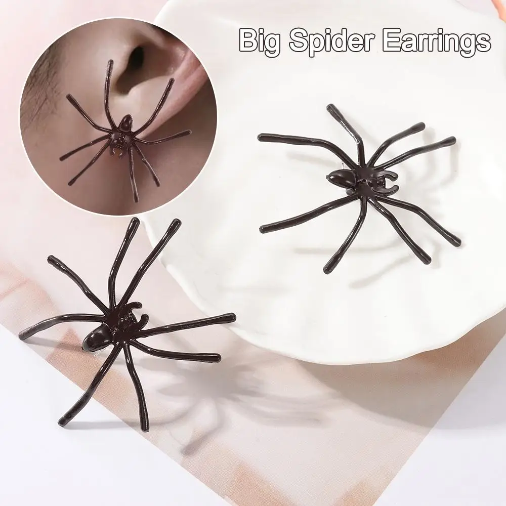 Pendientes Colgantes De Araña - Estilo Gótico Para Halloween - Aleación Sin Níquel - Regalo Original Para Mujer