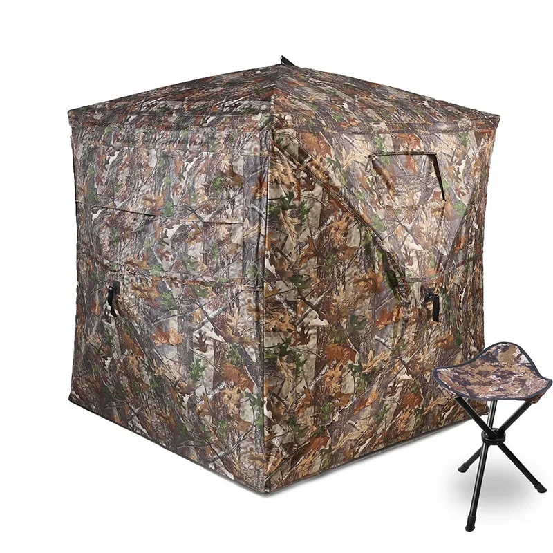 Outdoor 2-3 Person Automatic Camping Hunting Camouflage Tent Portable Watching Bird Spectator Unobstructed Viewing Game Private camping tent portable tent