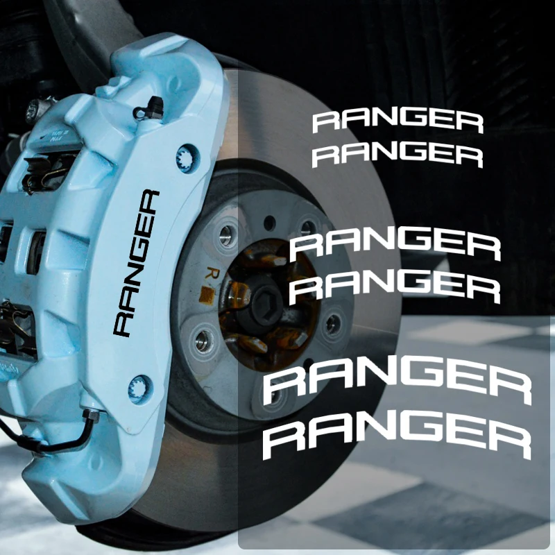 6PCS Car Decoration Wheel Brake Caliper Cover Sticker for Ford Ranger