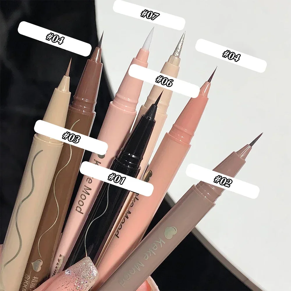 Ultra-thin Liquid Glitter Eyeliner Lower Eyelash Pen Waterproof Quick Dry Lying Silkworm Pencil Korean Makeup for Women Cosmetic