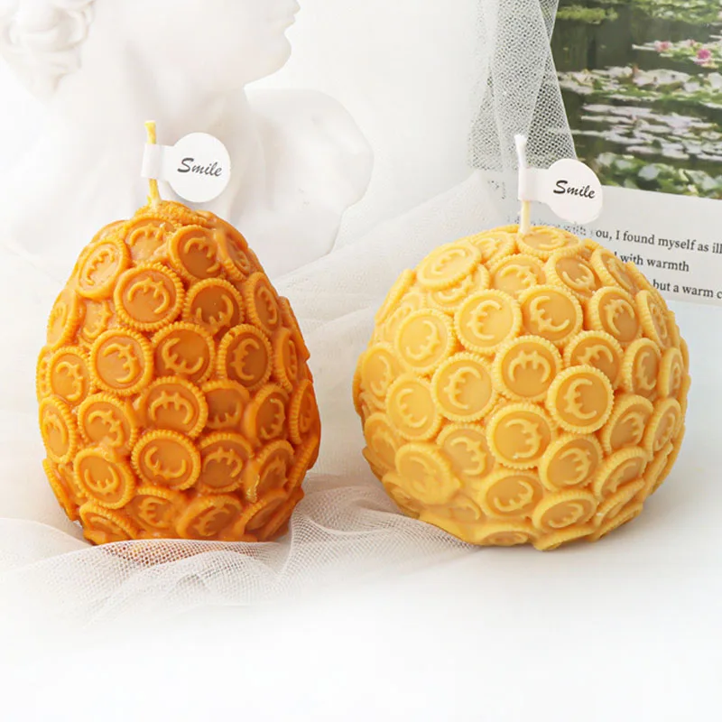 Money Ball Shape Candle Silicone Mold Euro Dollar Coin Bill Handmade Scented Candle Gypsum Mould Chocolate Cake Decor Craft Gift