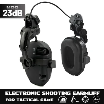 Cuffie antirumore elettroniche premium - Protezione acustica con cancellazione attiva del rumore da 23 dB per tiro da caccia e allenamento tattico