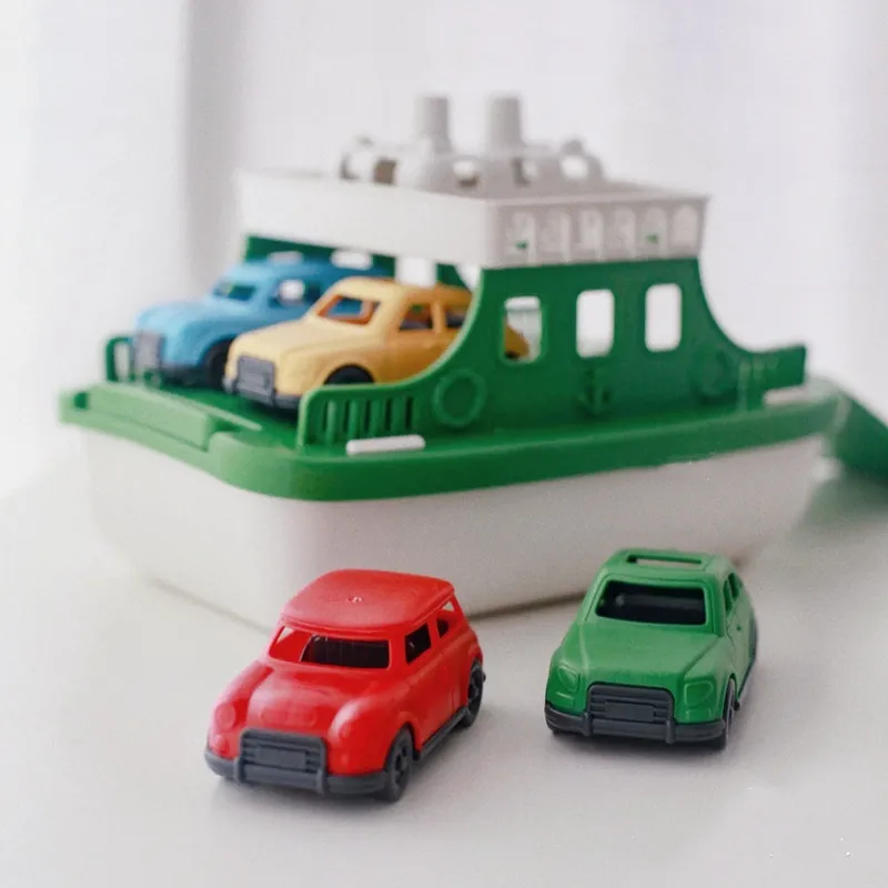 Ferry Boat with 4 Mini Car Bath Swimming Toys Kids Bath Toy Floating Vehicle Bathtub Bathroom Pool Beach Toy Set for Toddlers 3