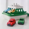 Ferry Boat with 4 Mini Car Bath Swimming Toys Kids Bath Toy Floating Vehicle Bathtub Bathroom Pool Beach Toy Set for Toddlers 3